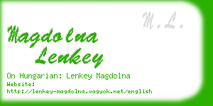 magdolna lenkey business card